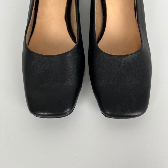 Poppy Barley The Daily Pump Leather Heel Square Toe Chunky Block Mary Jane Style - Picture 8 of 16